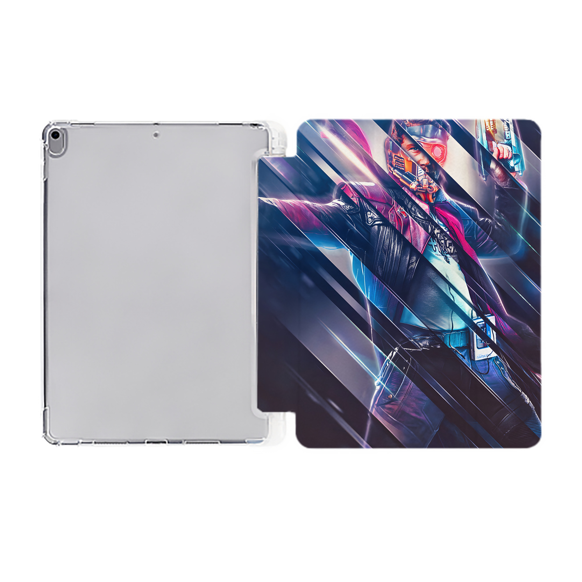 （画像用） アベンジャーズ The Avengers IPad ケース ペン収納付き 三つ折りスタンド PUレザー×シリコン 対応機種9.5/10.5/10.9インチ